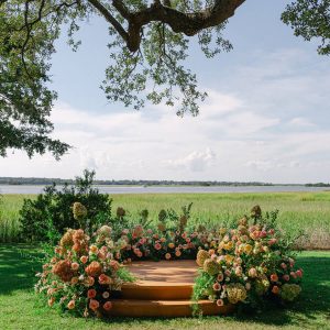 Wooden Ceremony Platform with Stairs